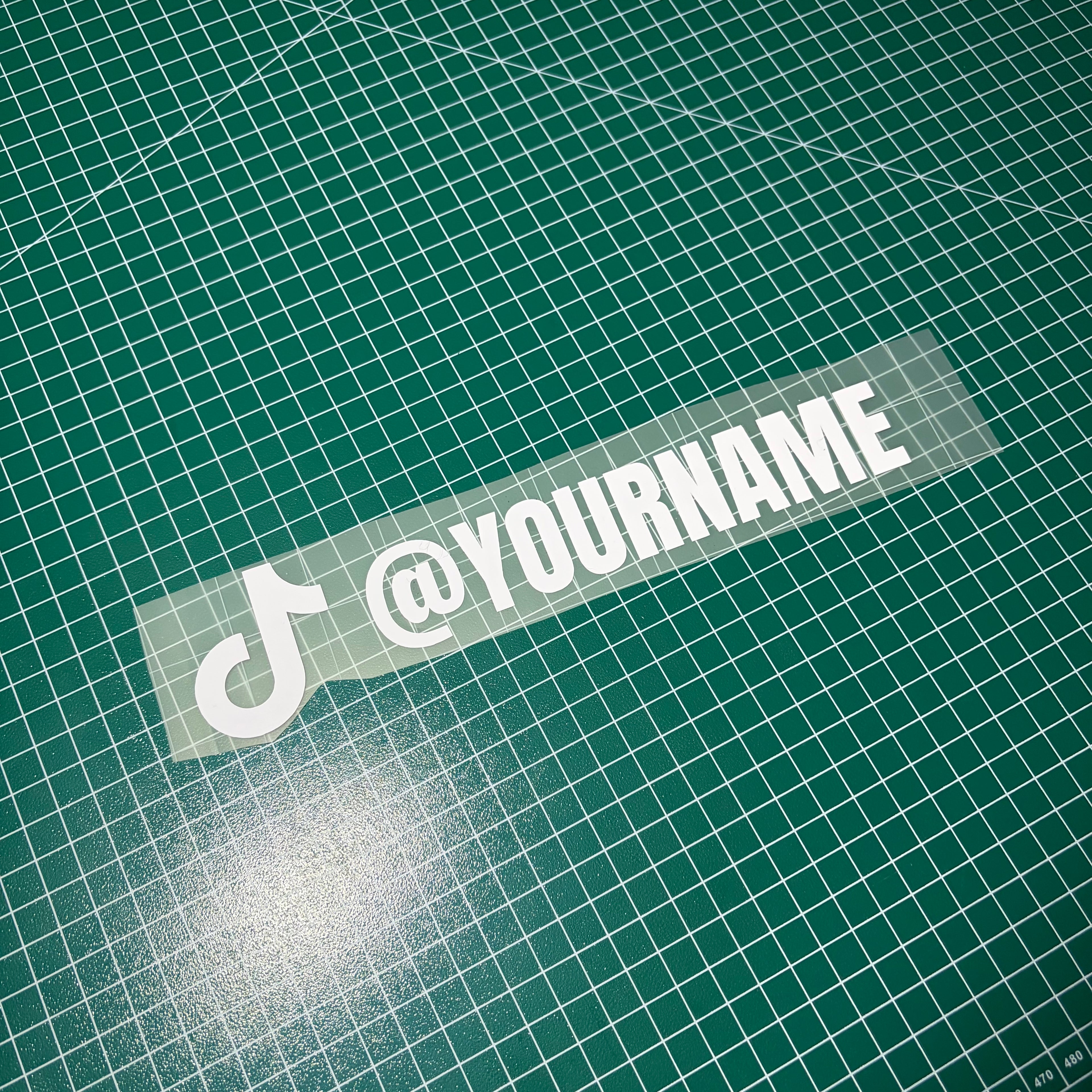 Window Sticker Small Instagram/TikTok CUSTOM Username