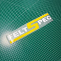 Window Sticker Small Felt Spec (White with colour)
