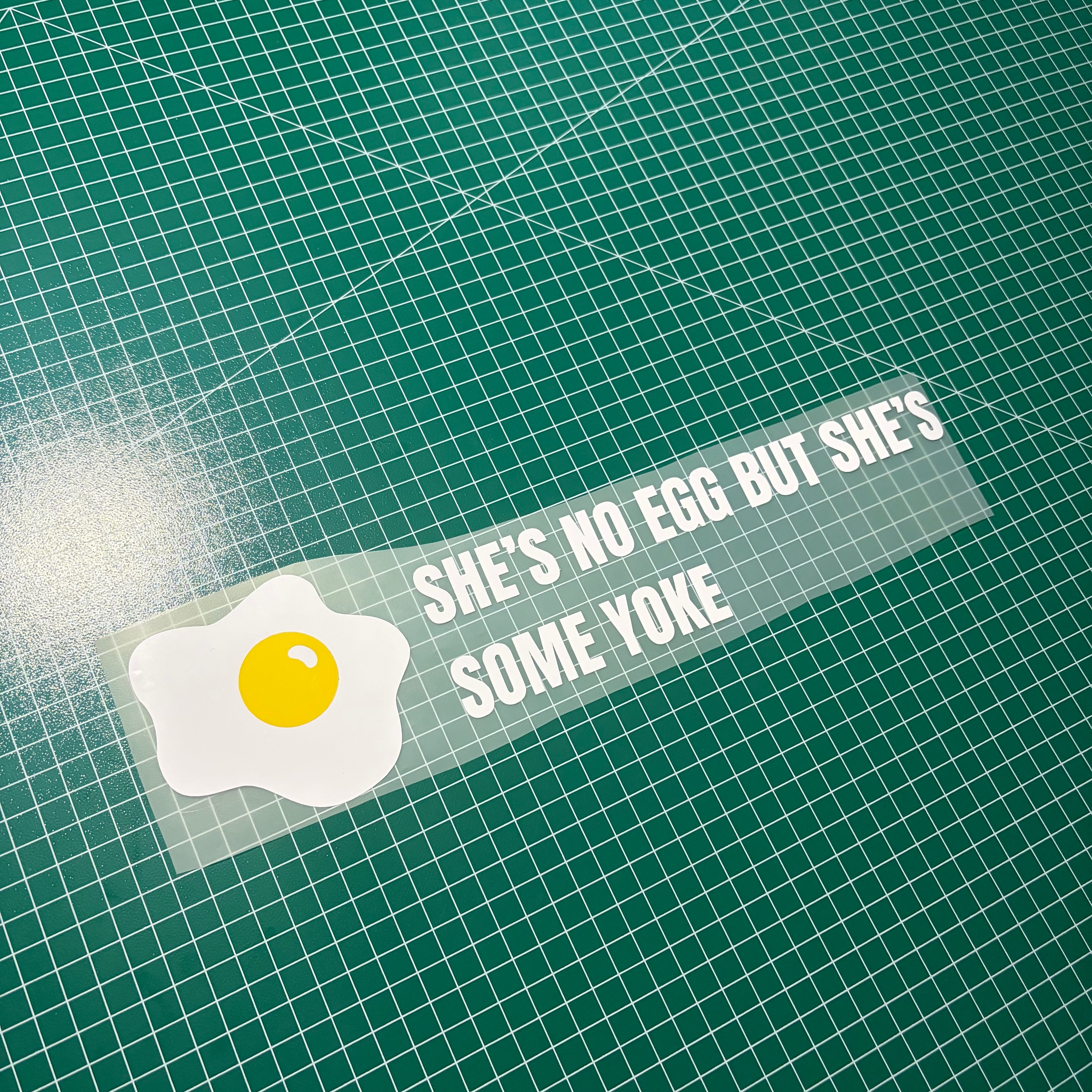 Window Sticker Small She’s No Egg But She’s Some Yoke