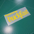 Window Sticker Small Powered by Buckfast