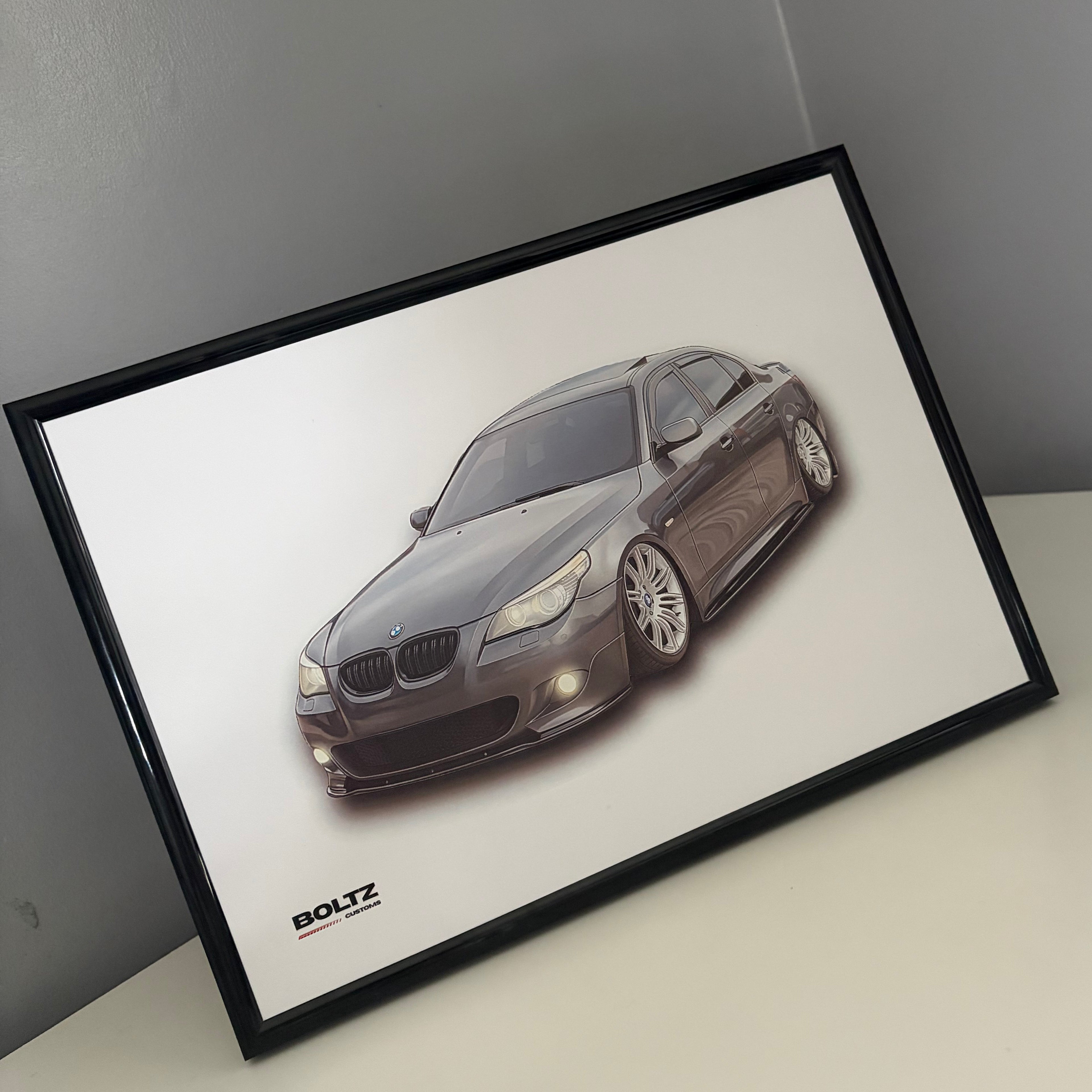 Car Poster BMW E60 A4