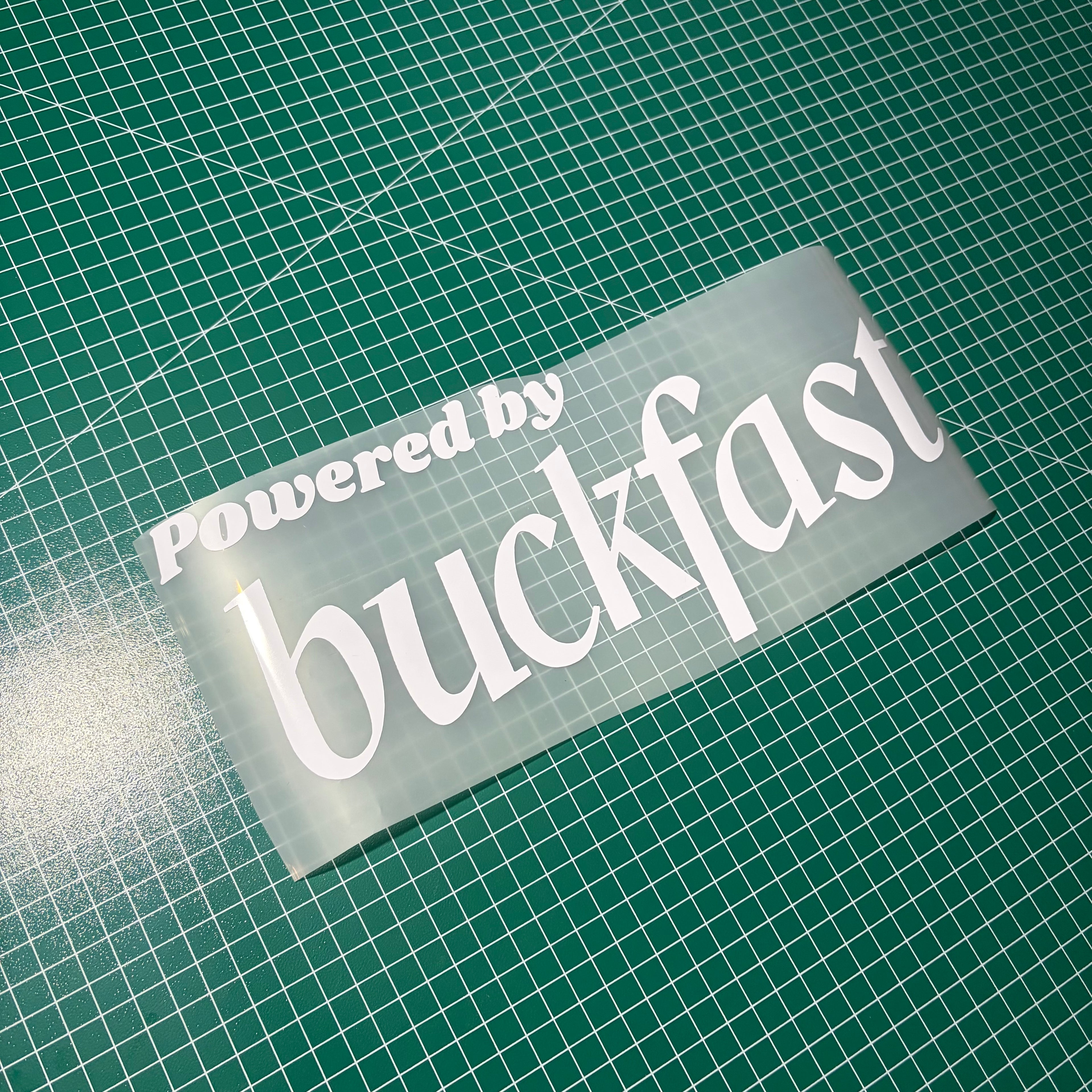Window Sticker Small Powered by Buckfast