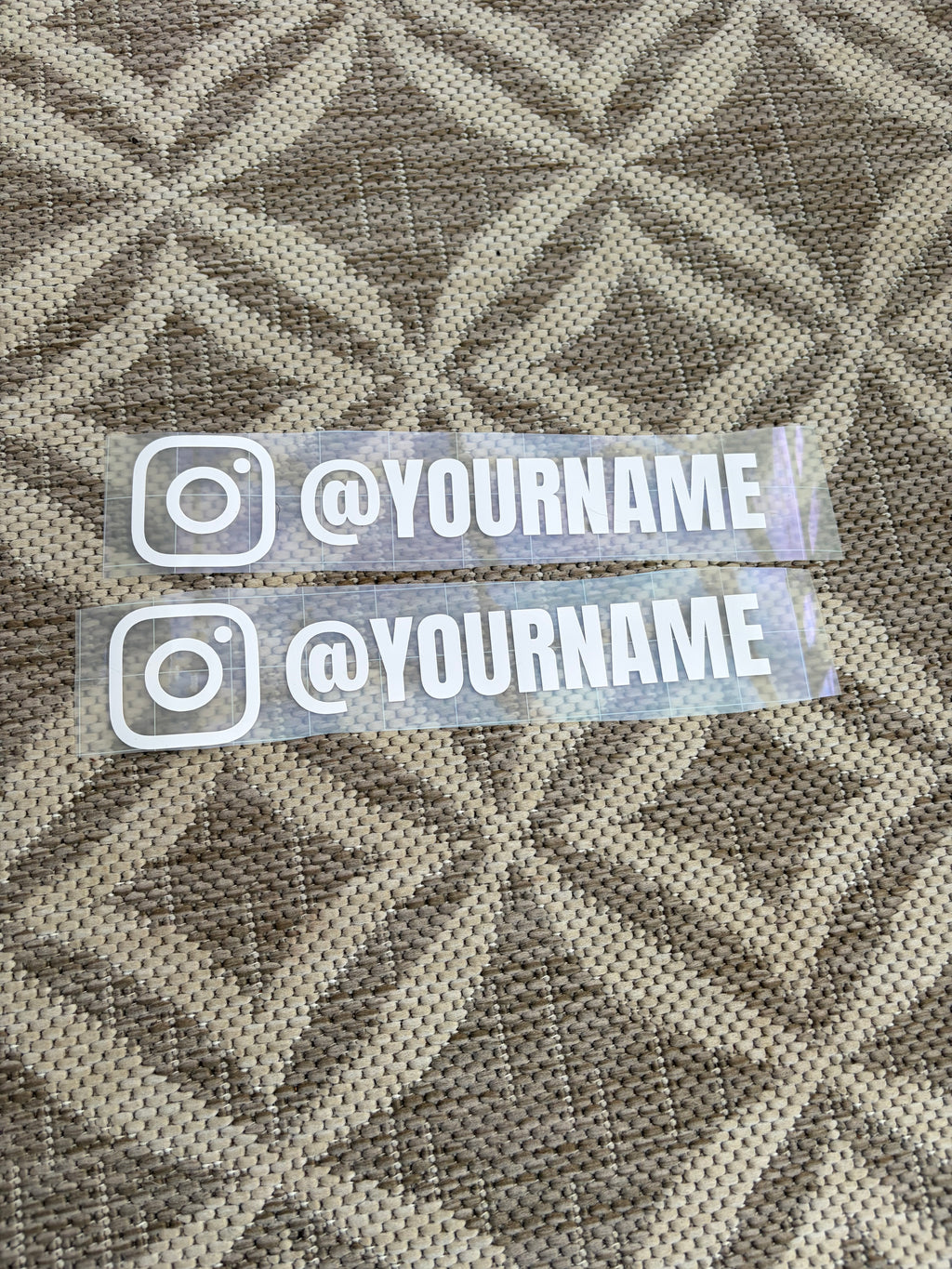 Window Sticker Small Instagram/TikTok CUSTOM Username