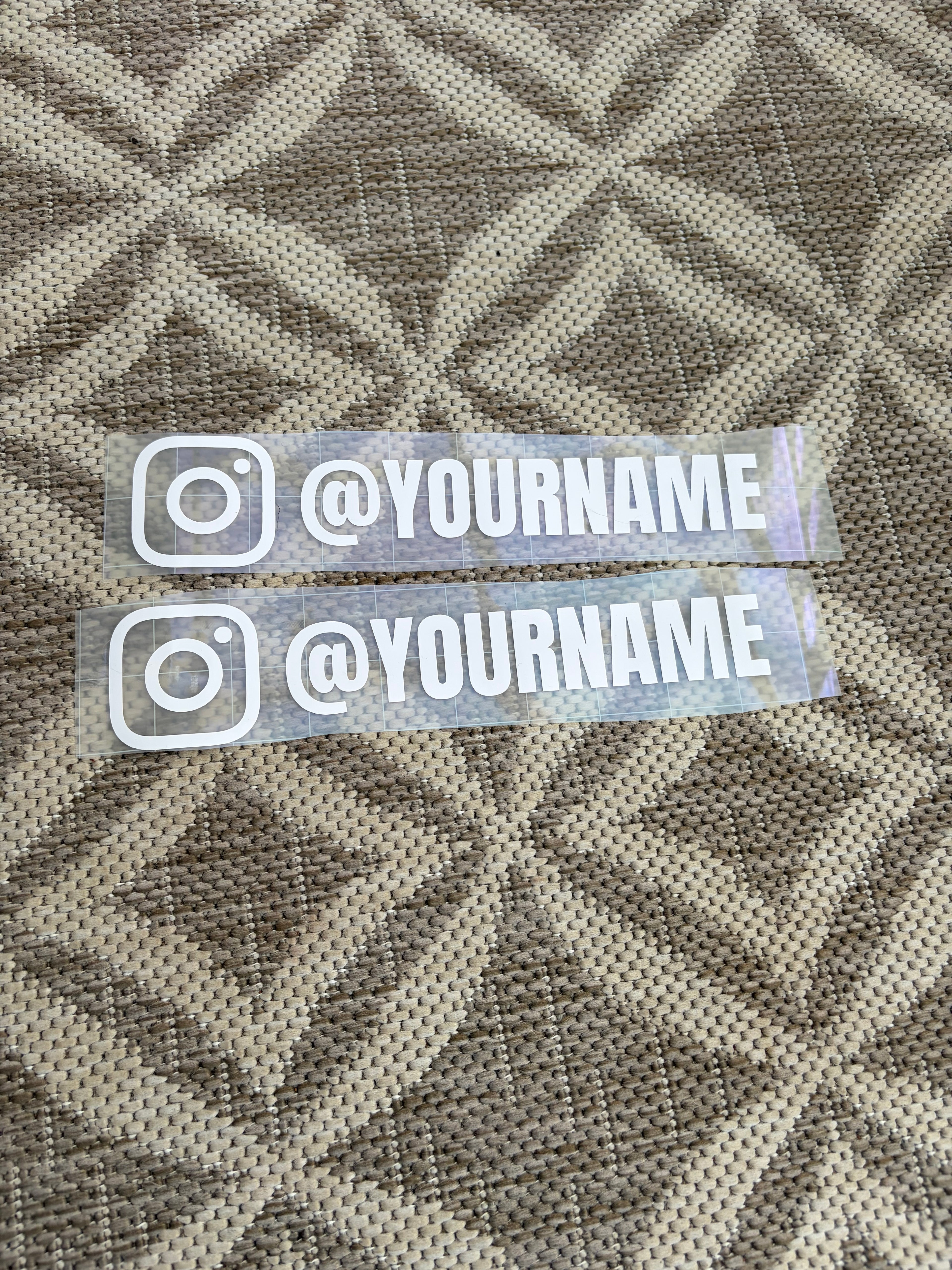 Window Sticker Small Instagram/TikTok CUSTOM Username