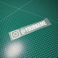Window Sticker Small Instagram/TikTok CUSTOM Username
