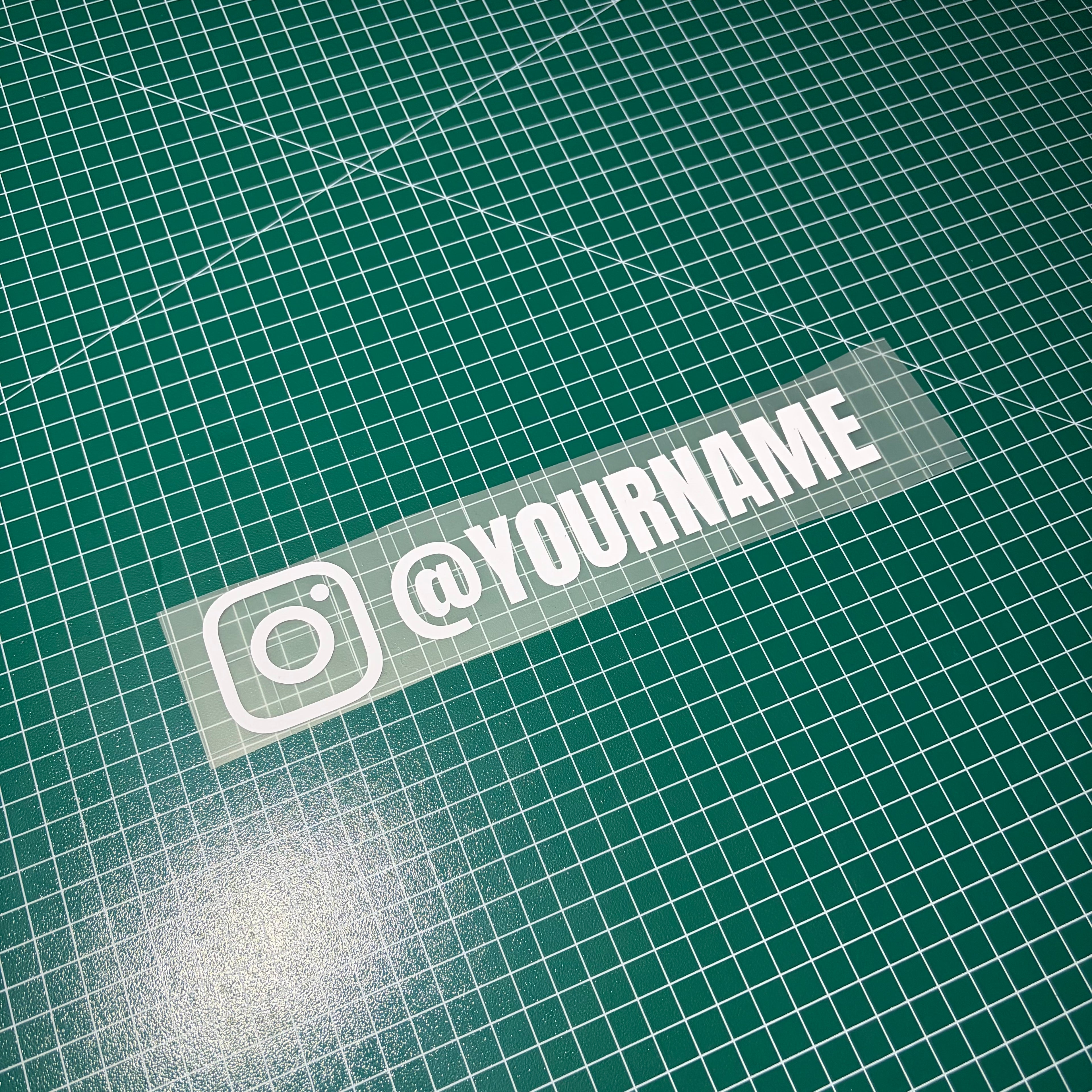 Window Sticker Small Instagram/TikTok CUSTOM Username
