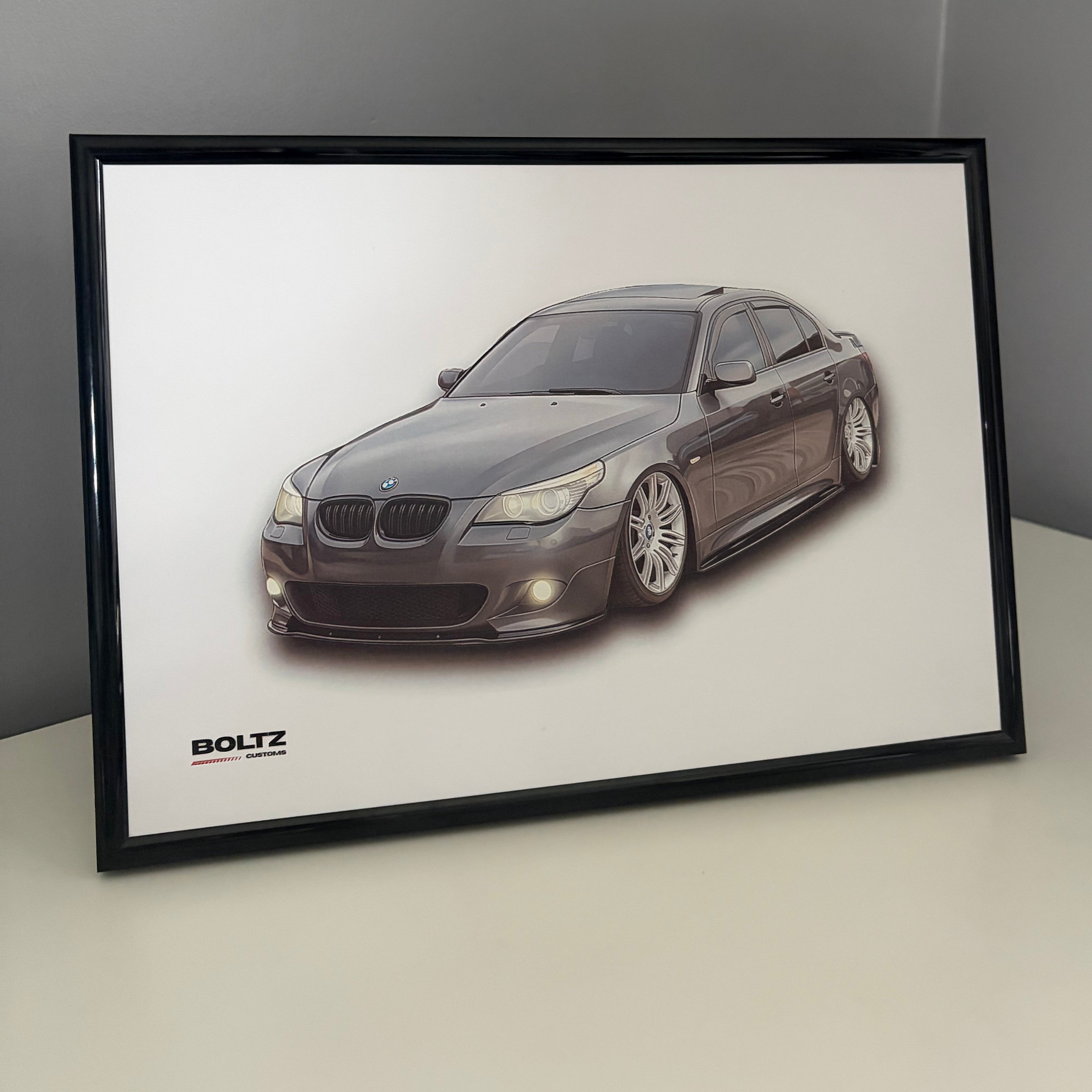 Car Poster BMW E60 A4