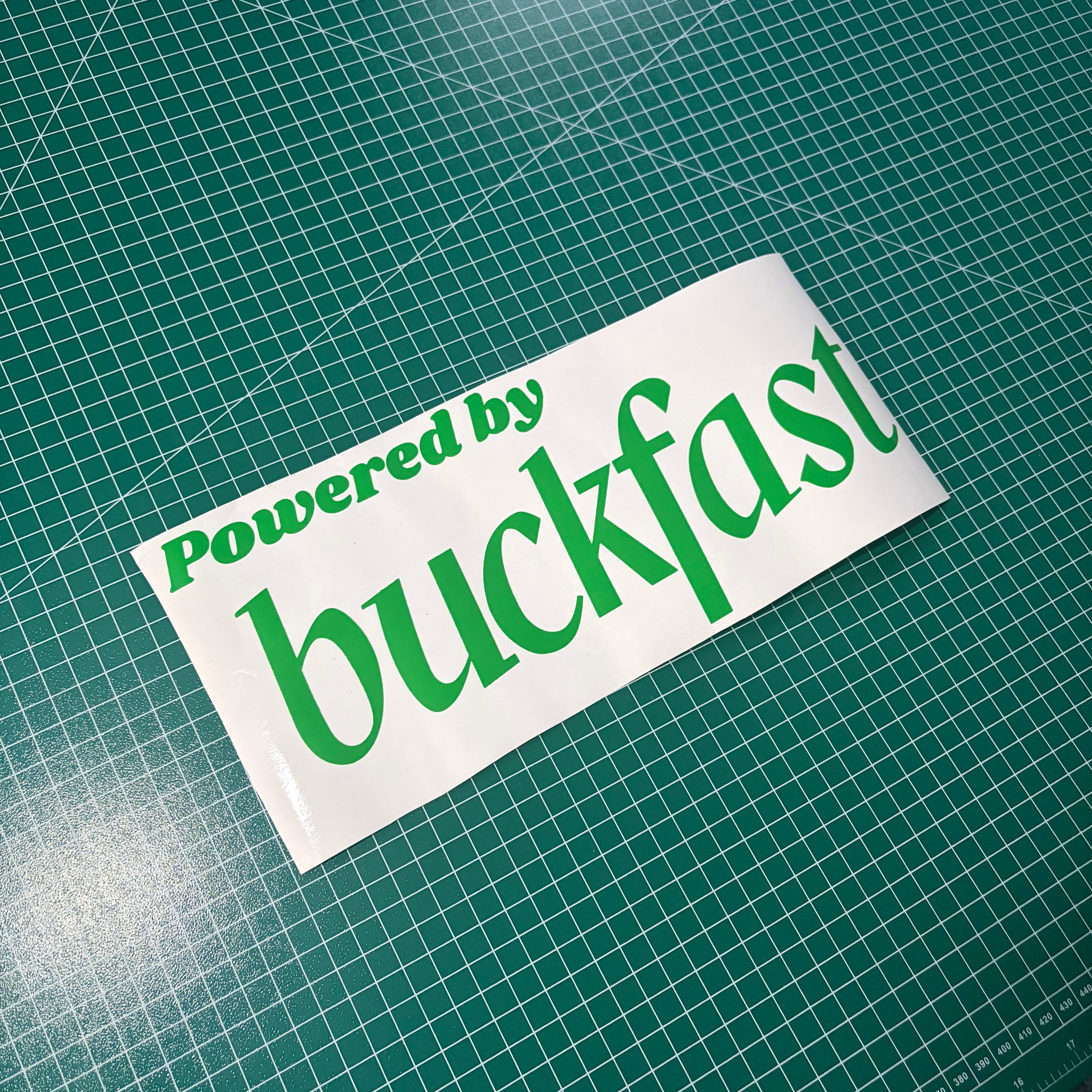 Window Sticker Small Powered by Buckfast