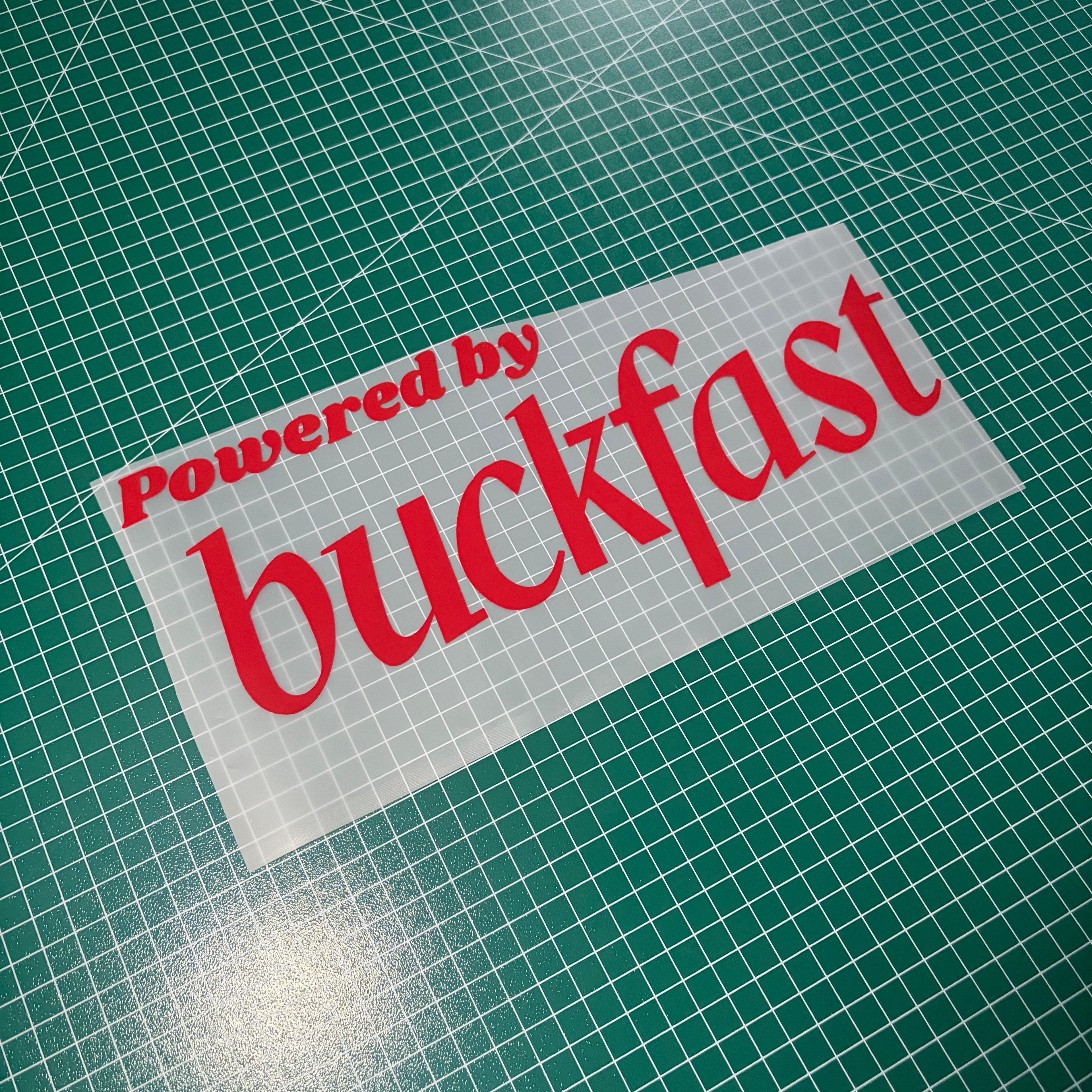 Window Sticker Small Powered by Buckfast