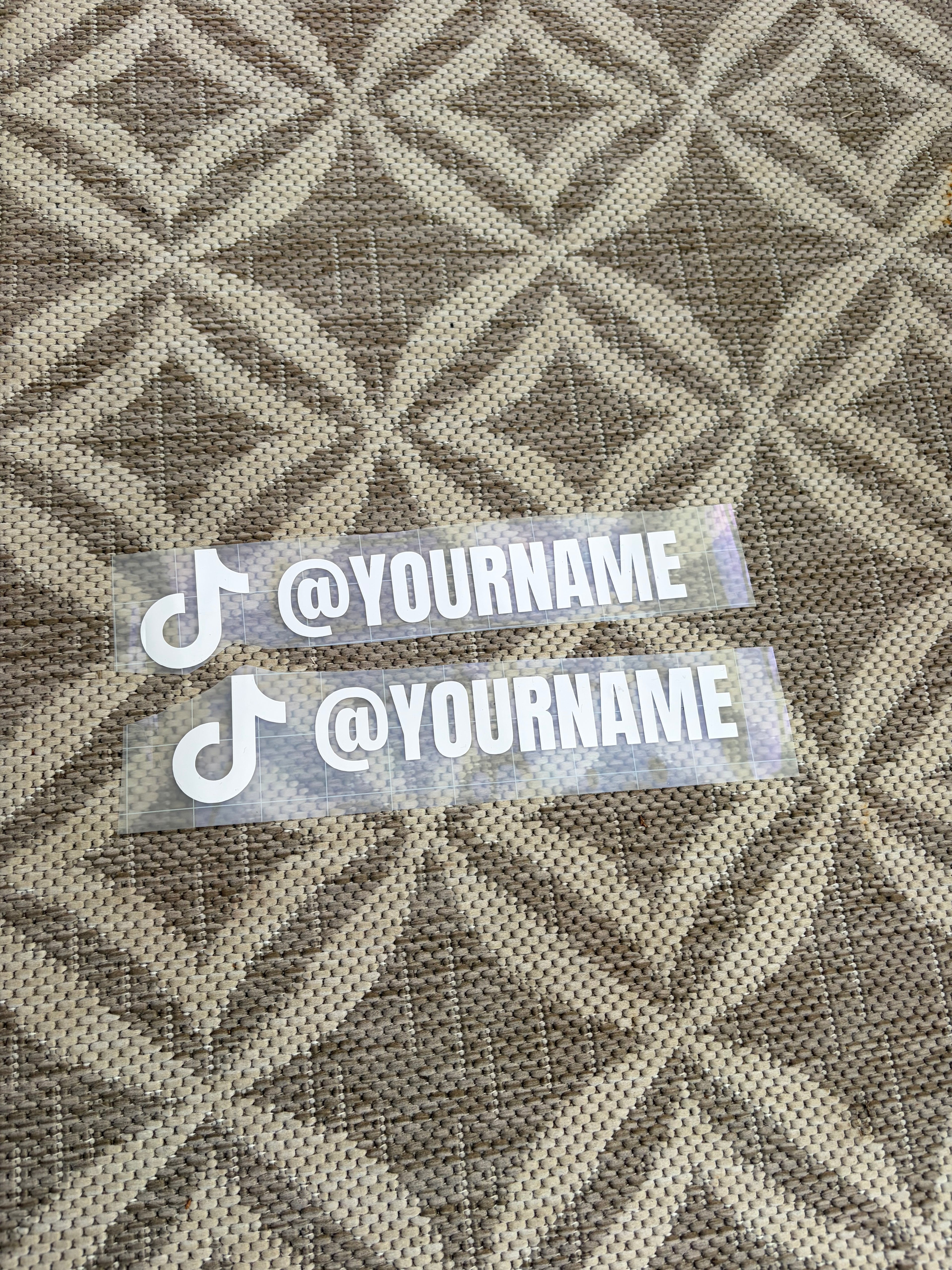 Window Sticker Small Instagram/TikTok CUSTOM Username