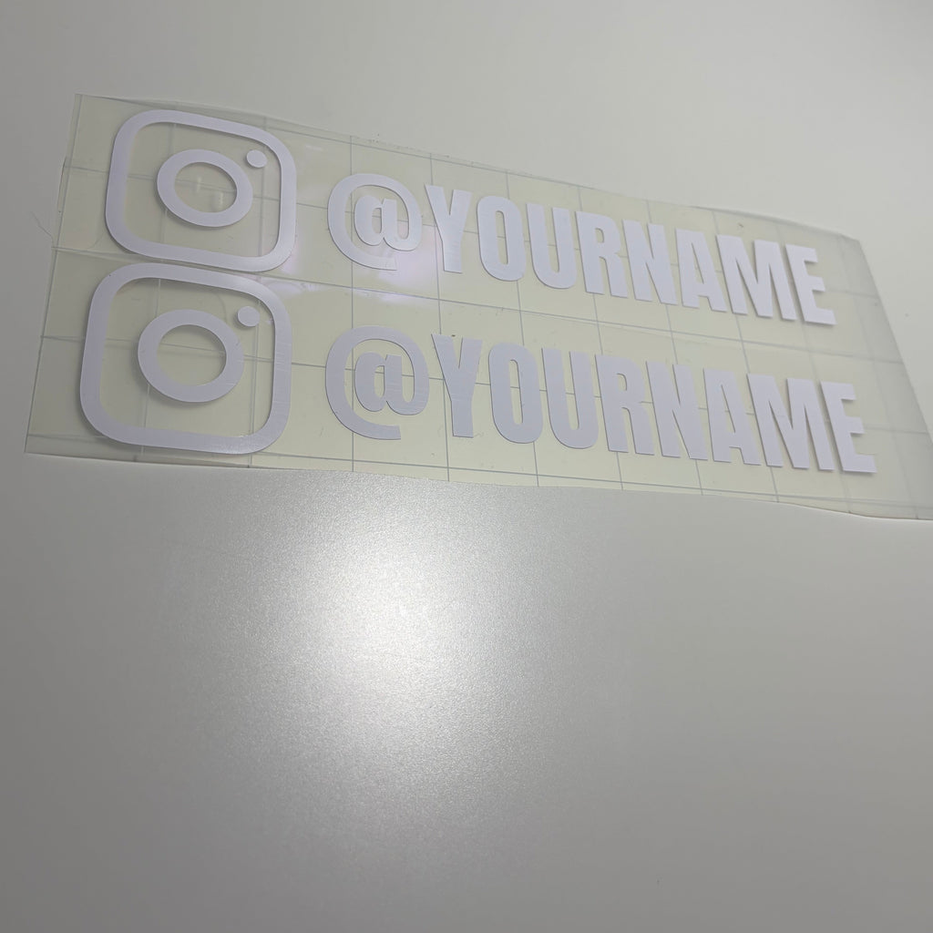 Window Sticker Small Instagram/TikTok CUSTOM Username