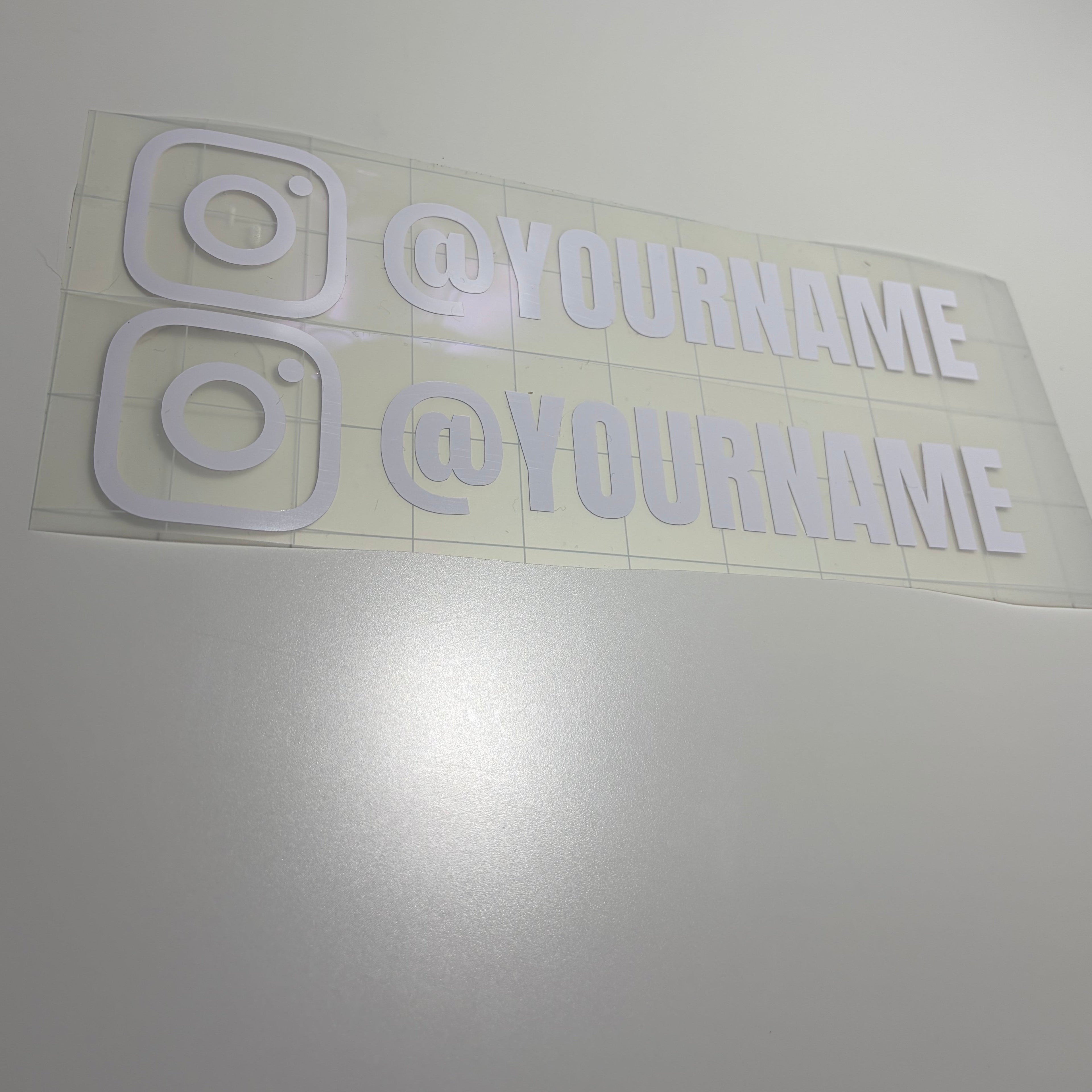 Window Sticker Small Instagram/TikTok CUSTOM Username