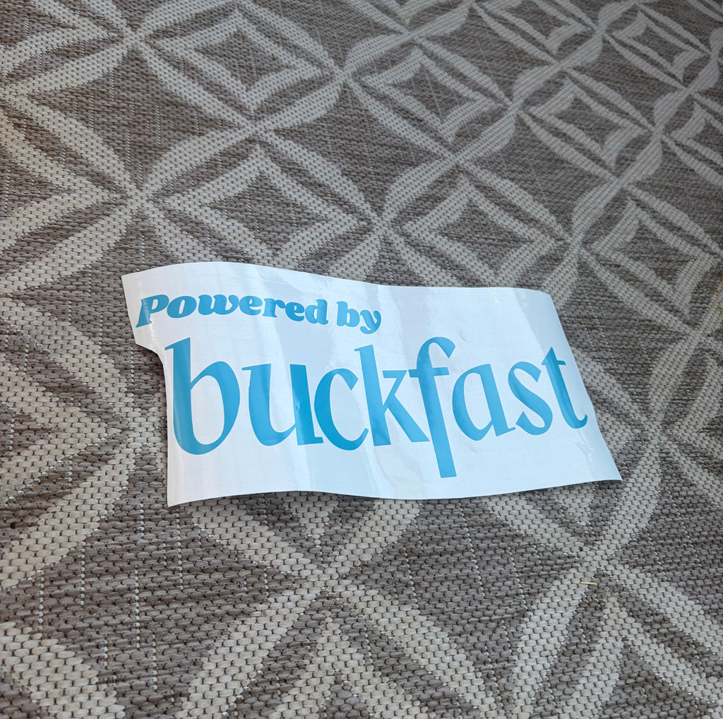 Window Sticker Small Powered by Buckfast