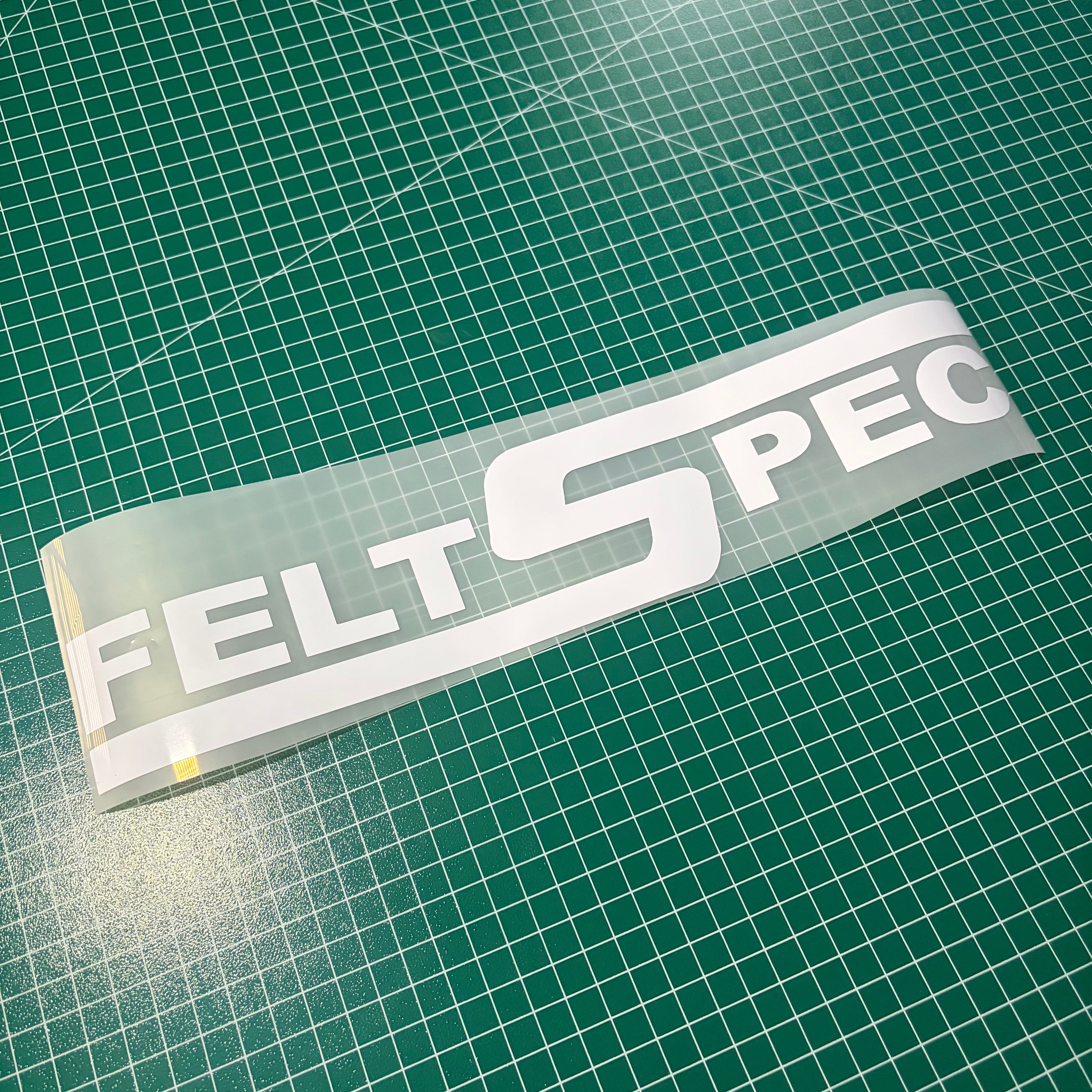 Window Sticker Small Felt Spec