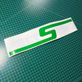 Window Sticker Small Felt Spec (White with colour)