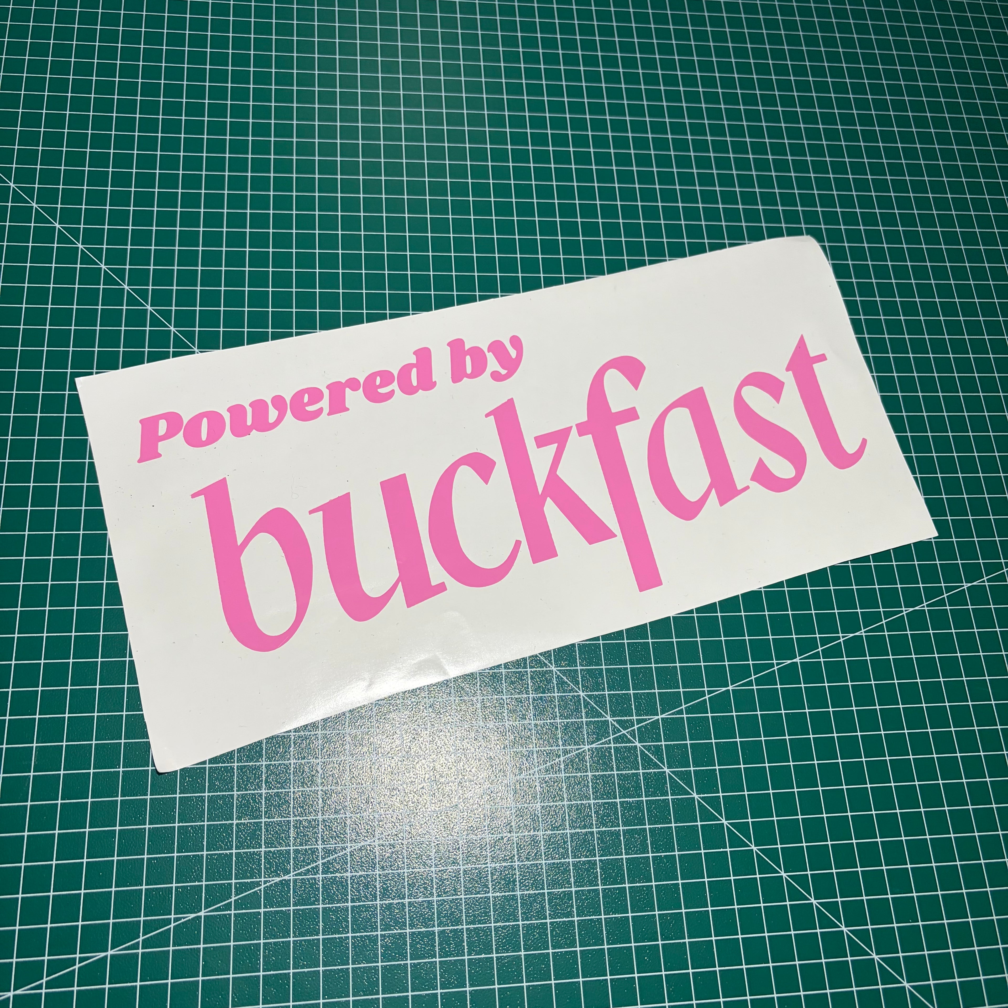 Window Sticker Small Powered by Buckfast