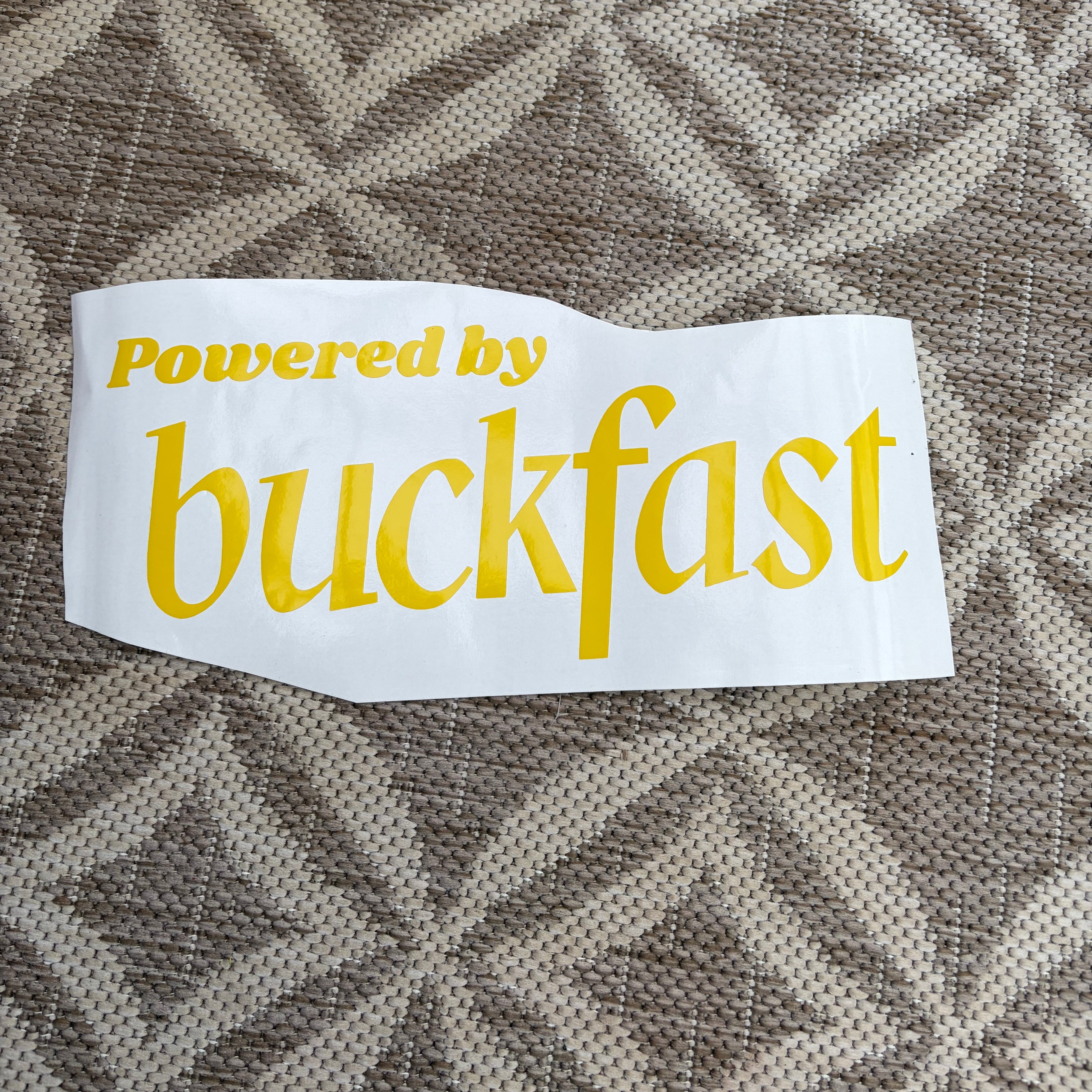 Window Sticker Small Powered by Buckfast