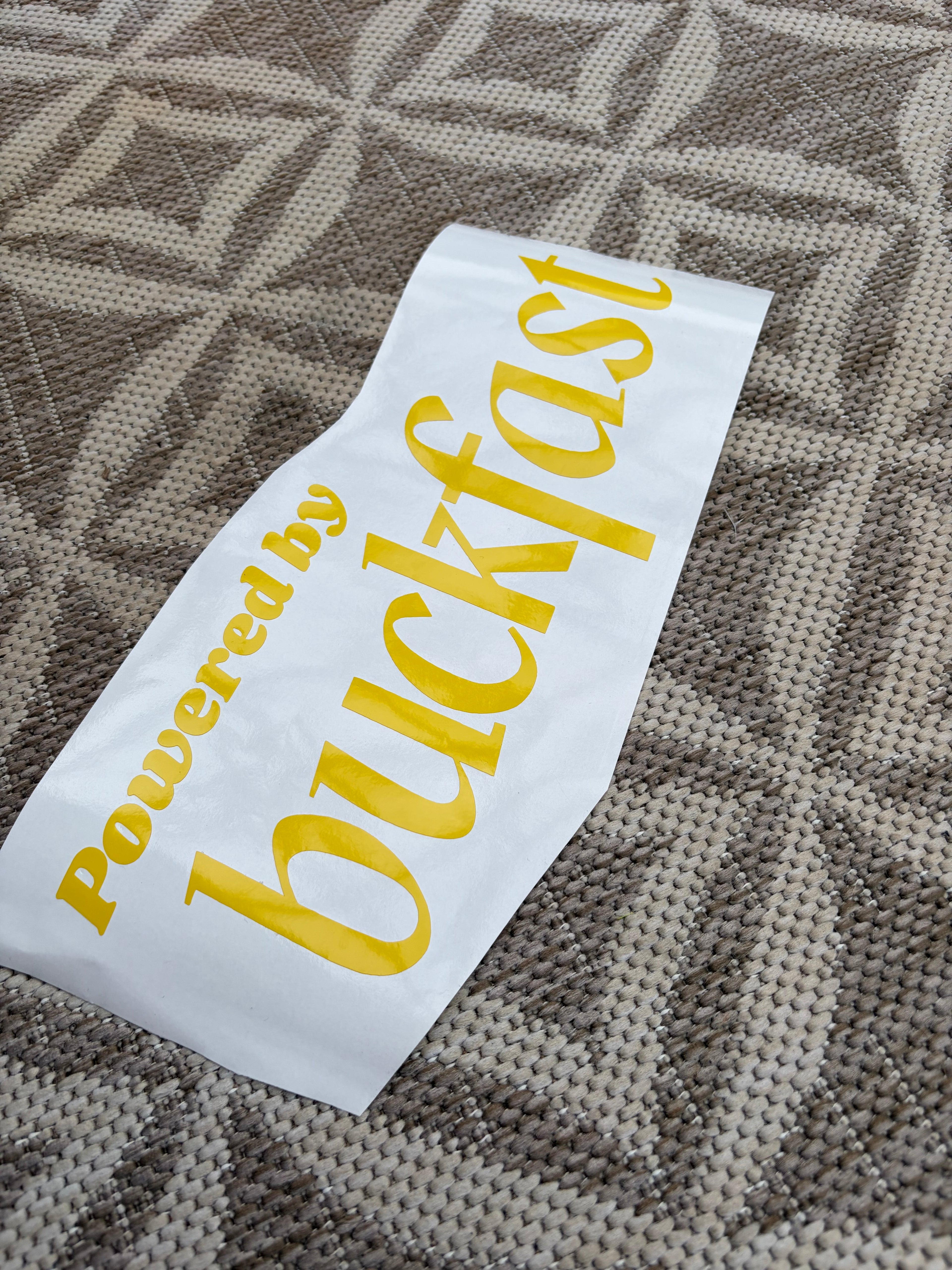 Window Sticker Small Powered by Buckfast