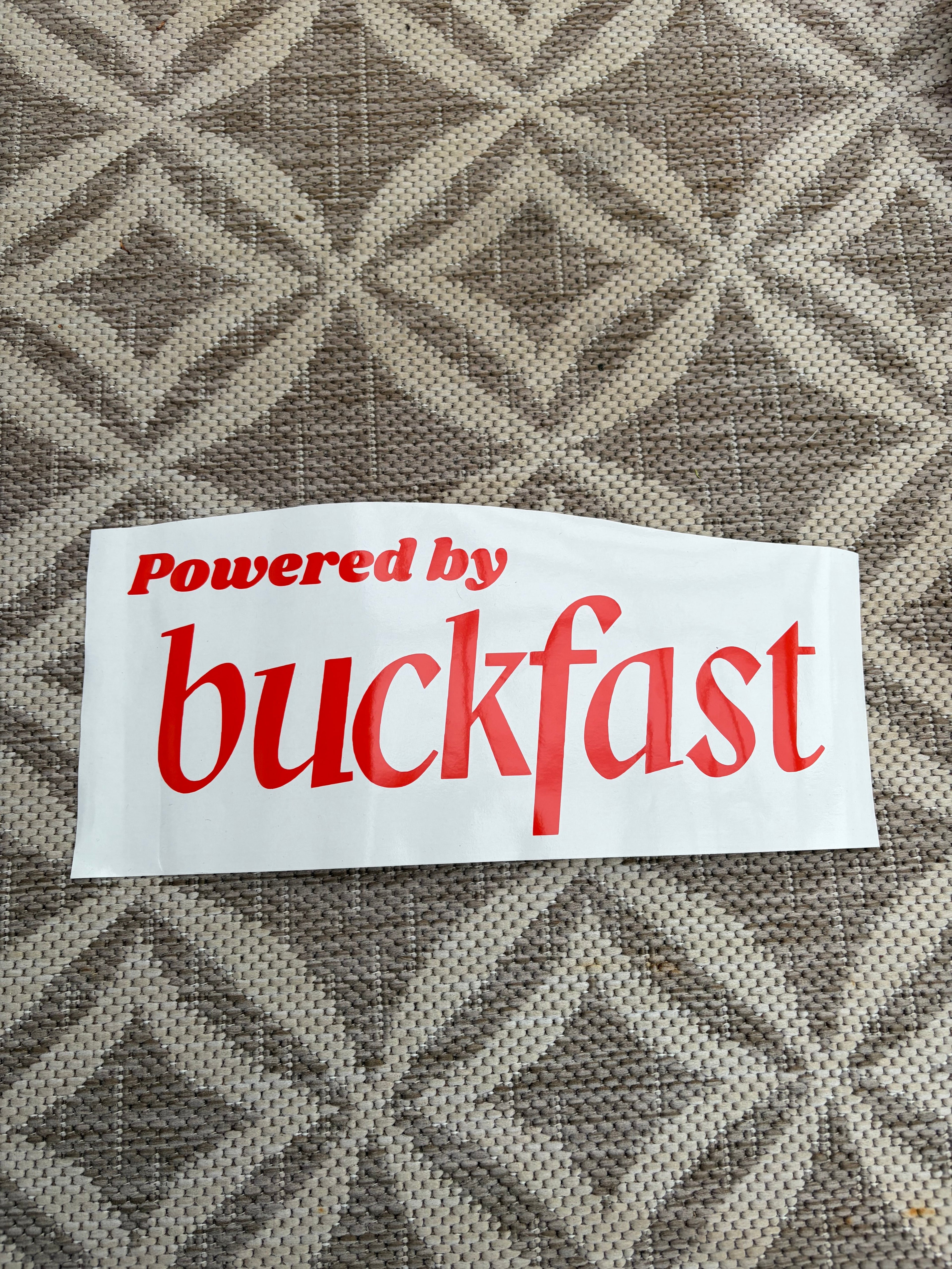 Window Sticker Small Powered by Buckfast