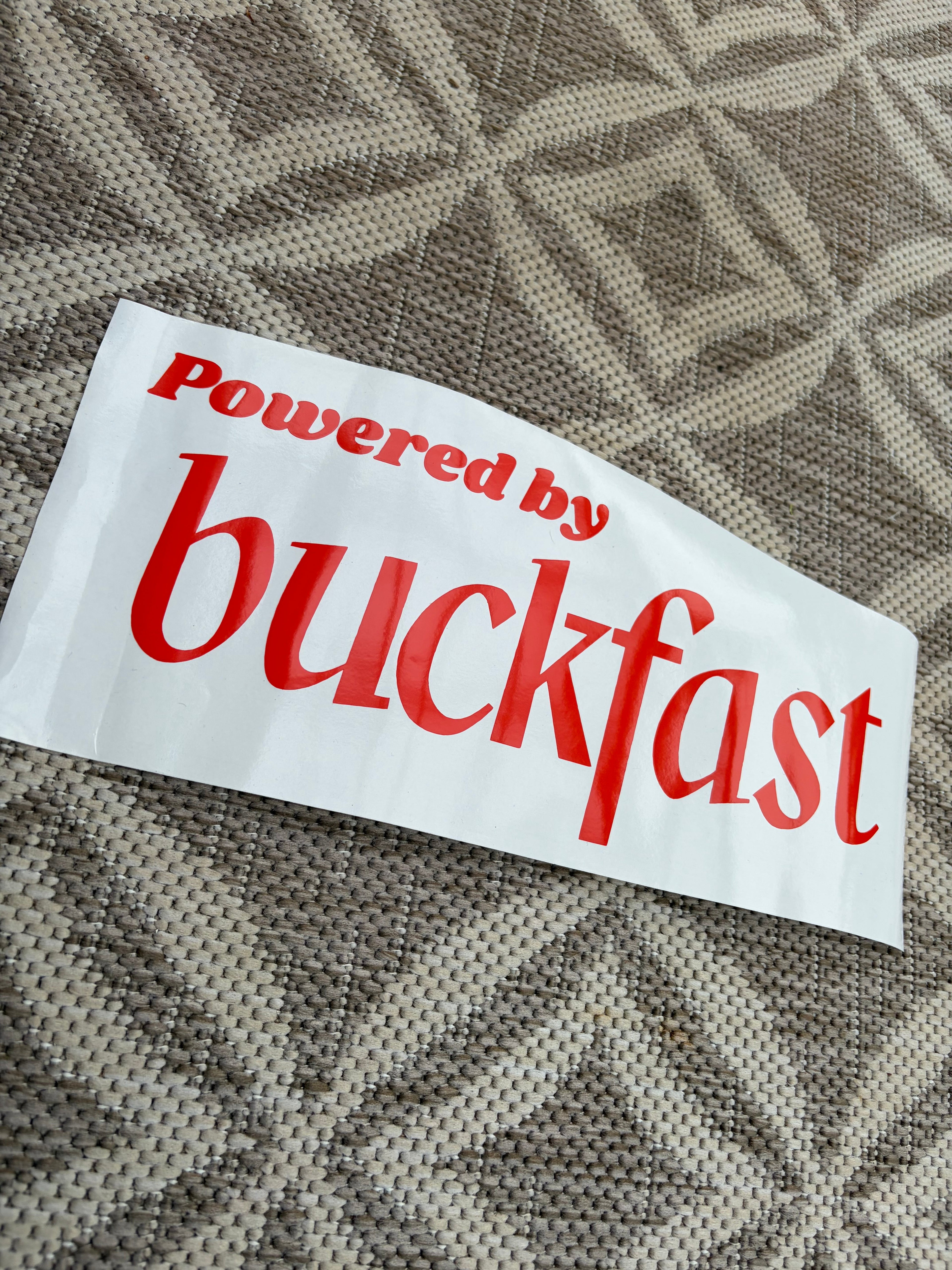 Window Sticker Small Powered by Buckfast